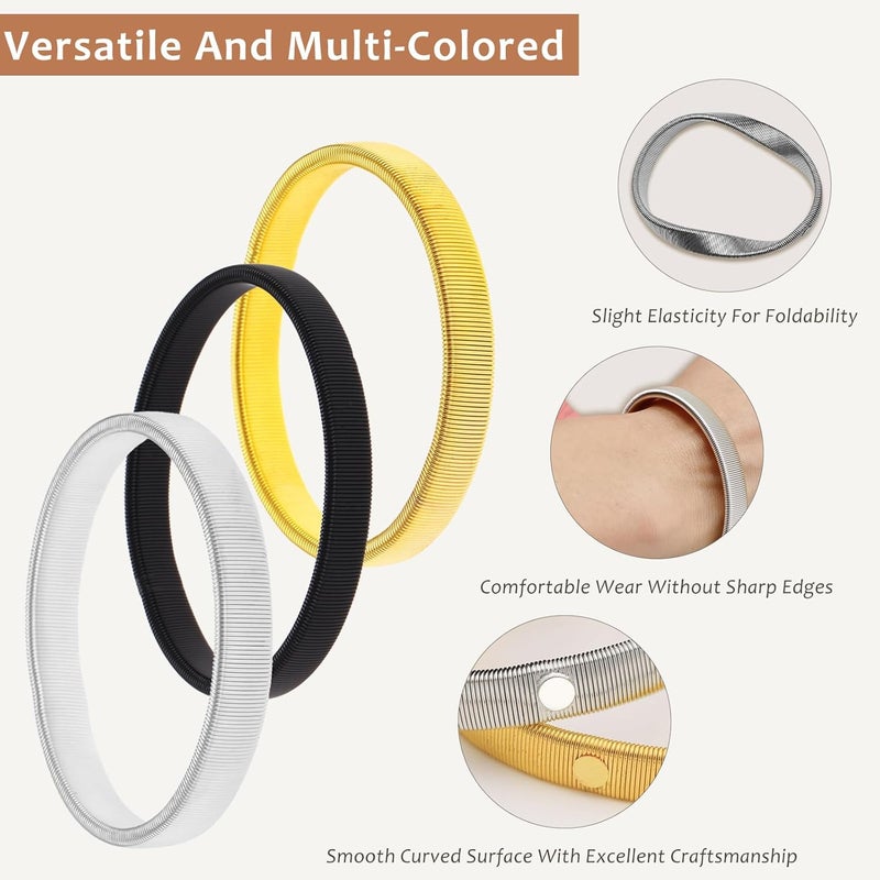 Tienyuu 6 Pieces Shirt Sleeve Holders - Stretchy Metal Armbands, Anti-Slip Sleeve Garters for Men & Women, Adjustable Sleeve Fixing Bands - Image 3